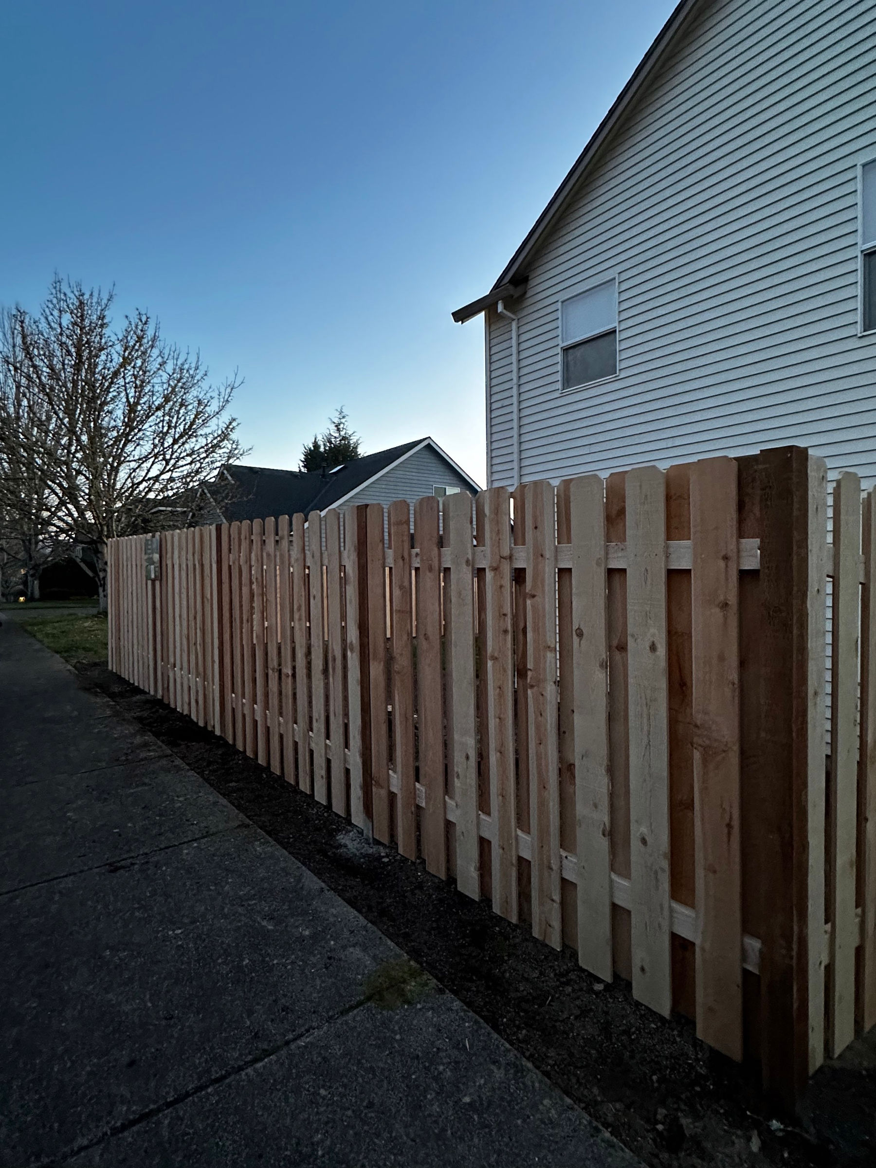 Wood fencing project by Weeping Willow for a Hillsboro area yard