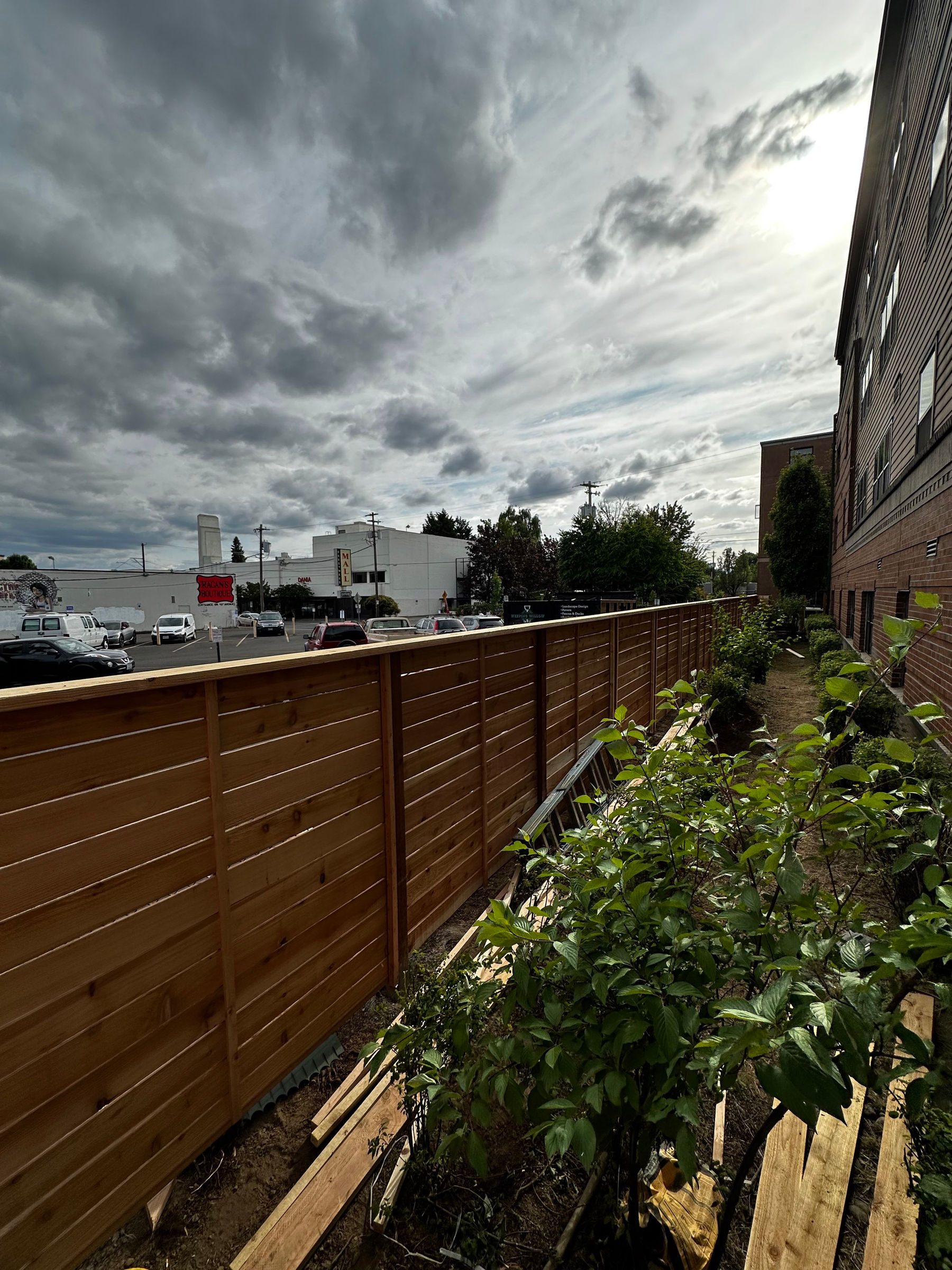 Wood fencing project by Weeping Willow for a Hillsboro area yard