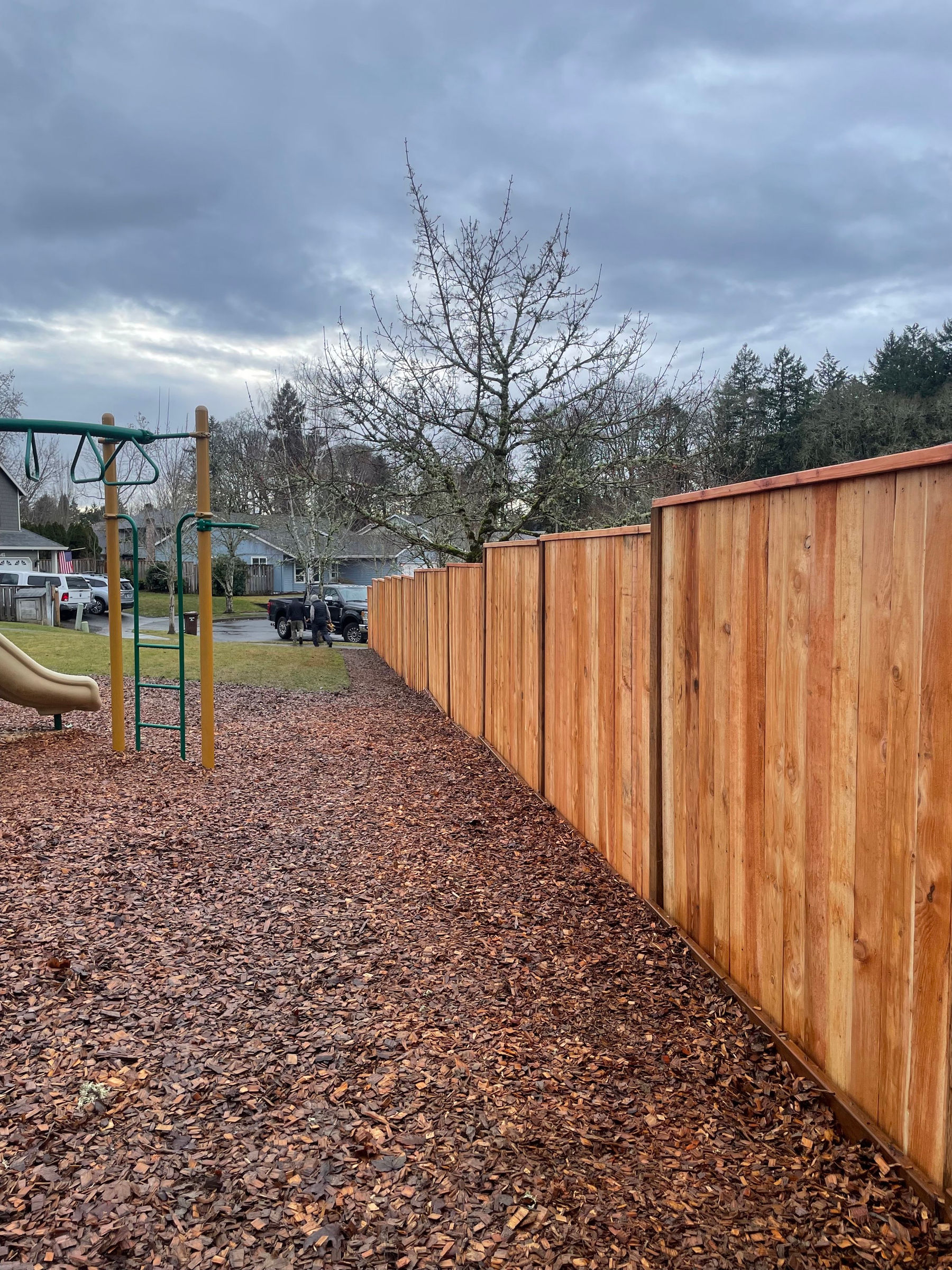 Wood fencing project by Weeping Willow for a Hillsboro area yard