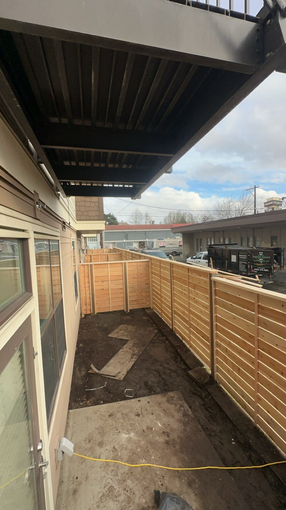 Wood fencing project by Weeping Willow for a Hillsboro area yard