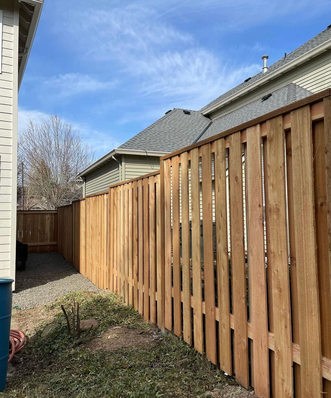 Wood fencing project by Weeping Willow for a Hillsboro area yard