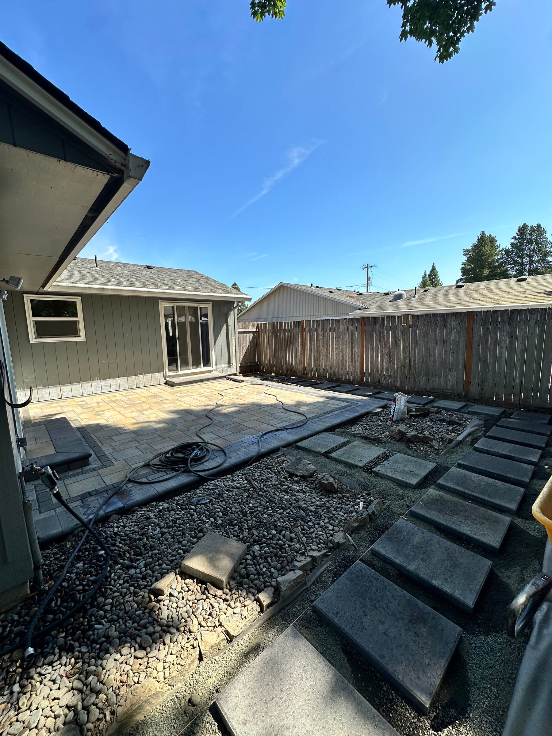 Paver patio and walkway project by Weeping Willow for a Hillsboro area yard