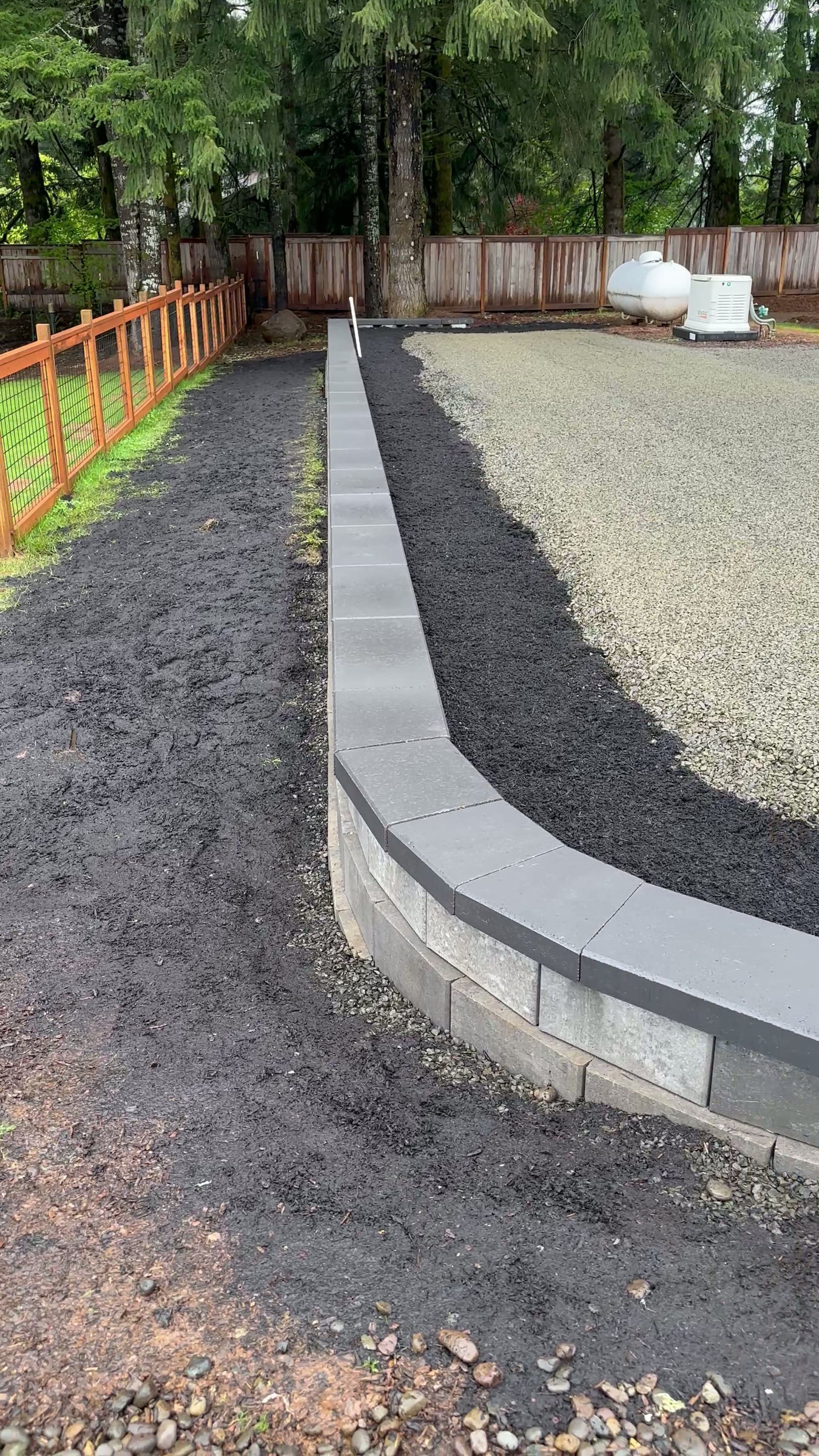 Retaining wall project by Weeping Willow for a Hillsboro area yard