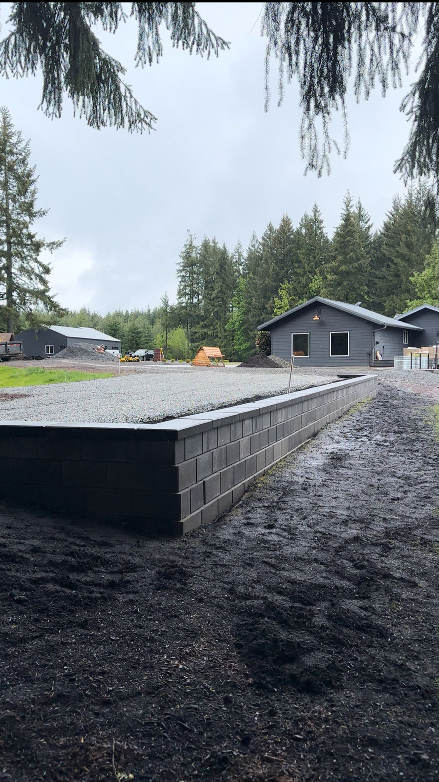 Retaining wall project by Weeping Willow for a Hillsboro area yard