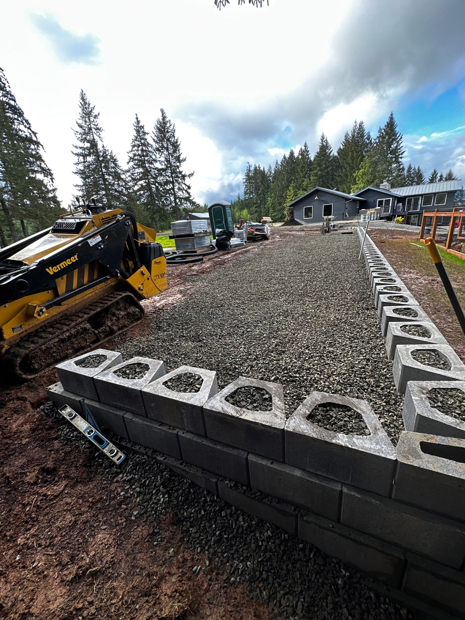 Retaining wall project by Weeping Willow for a Hillsboro area yard
