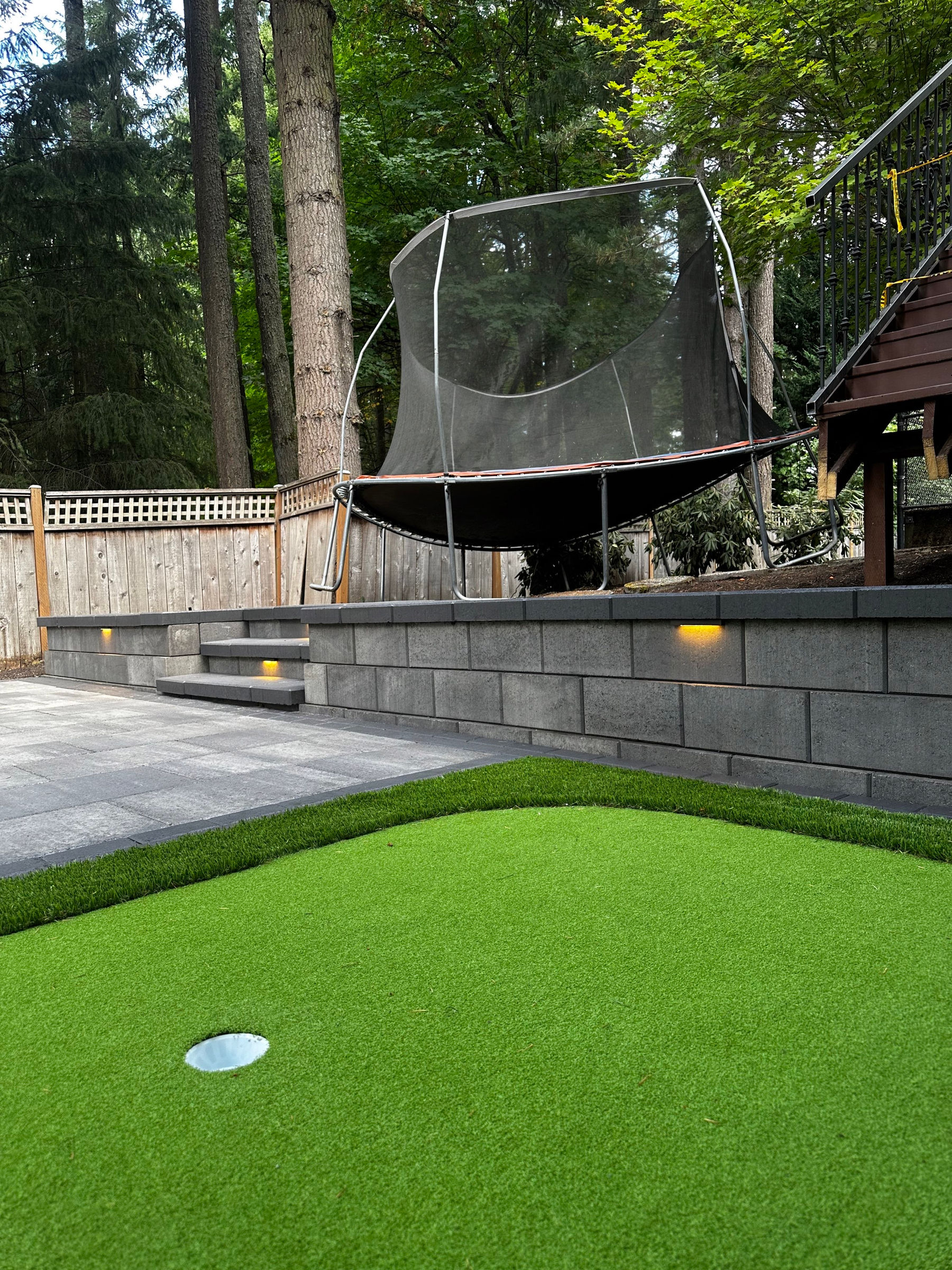 Retaining wall project by Weeping Willow for a Hillsboro area yard